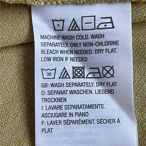 LOGO Lori Goldstein Topper Cardigan Sweater Women Size XS Yellow Hi-Lo Hem - Picture 8 of 16